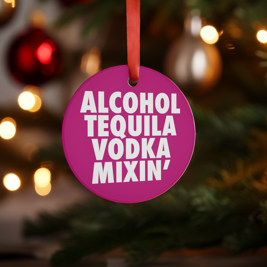 DASHER AND FRIENDS Acrylic Ornament with Ribbon