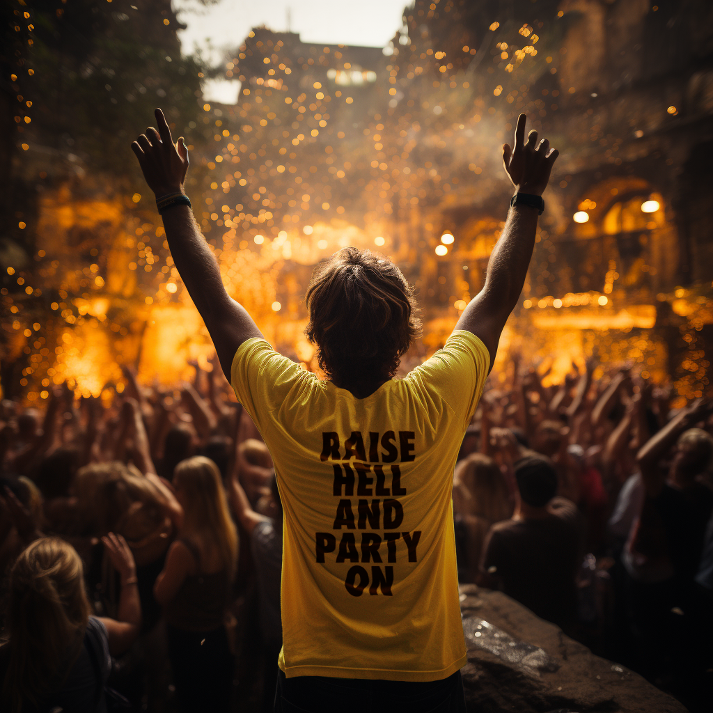 RAISE HELL AND PARTY ON Unisex Jersey Short Sleeve Tee