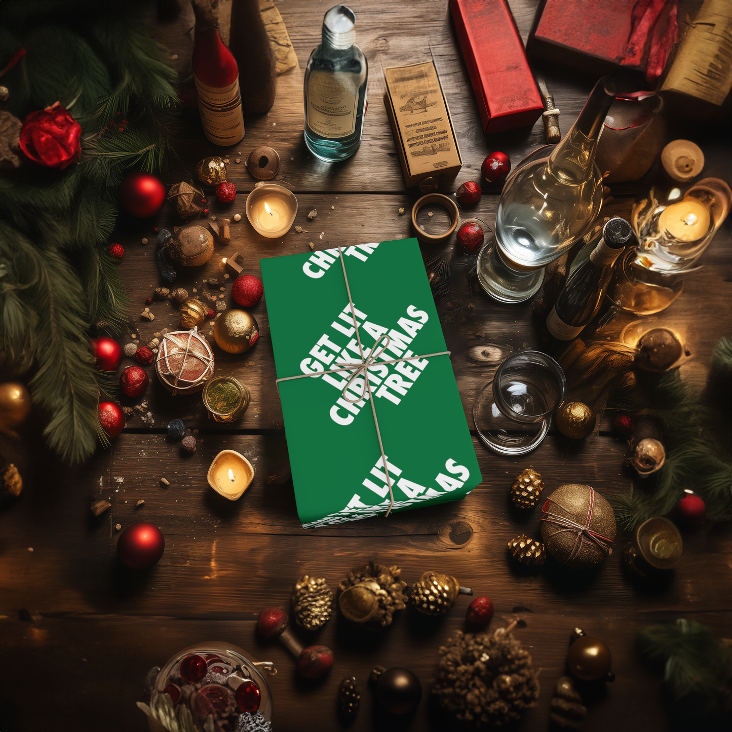 GET LIT LIKE A CHRISTMAS TREE Gift Wrap Papers