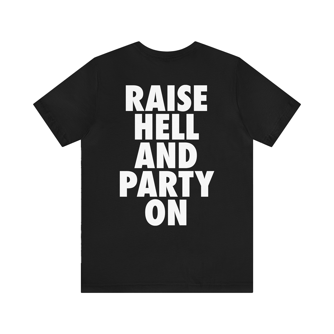 RAISE HELL AND PARTY ON Unisex Jersey Short Sleeve Tee