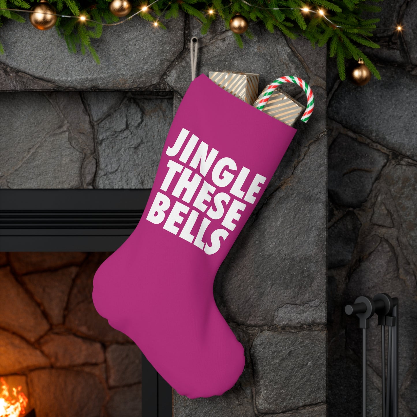 JINGLE THESE BELLS Santa Stocking