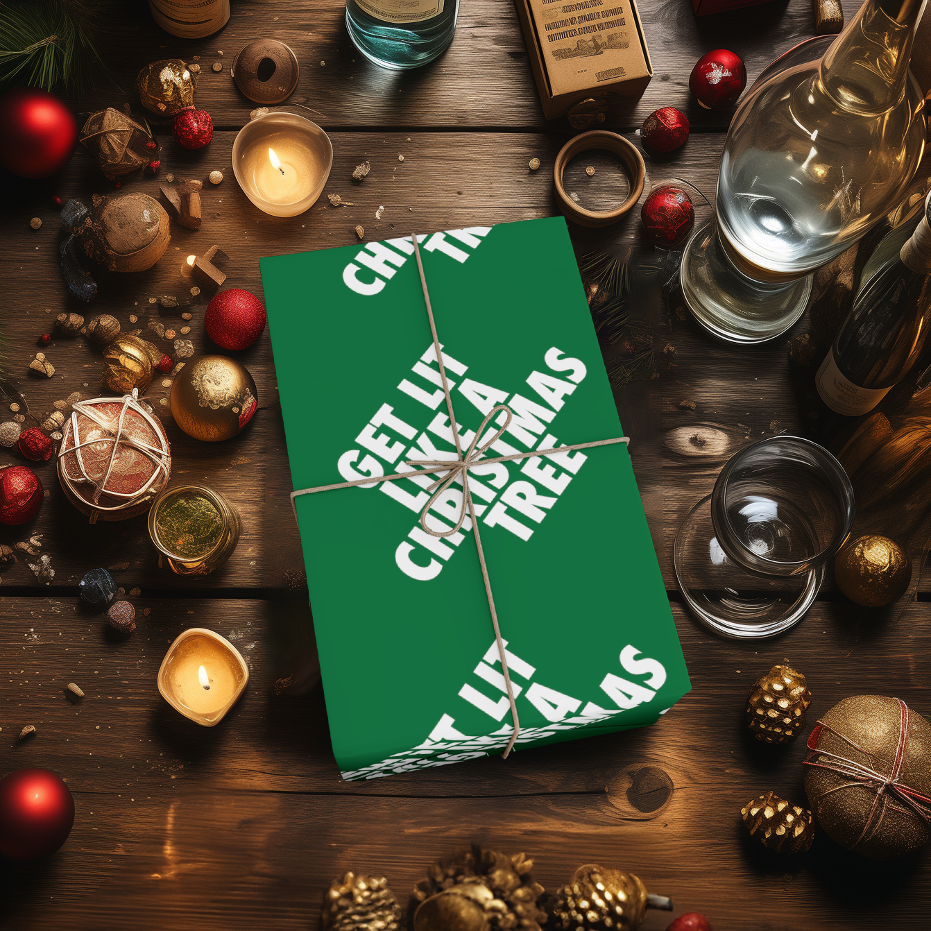 GET LIT LIKE A CHRISTMAS TREE Gift Wrap Papers